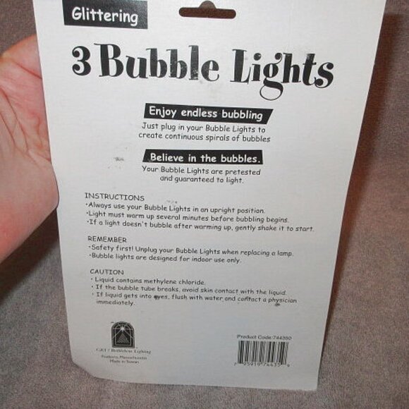 New Vintage Bethlehem Glitter Stars Bubble Light Bulbs for Christmas Tree Socket - Picture 8 of 12